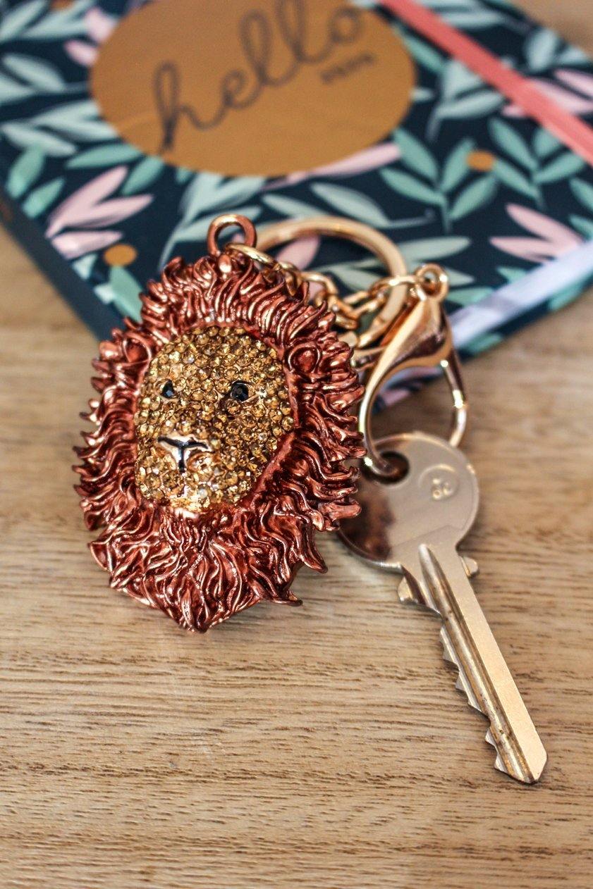 Lion Head Keyring Brown - Wildtouch - Wildtouch