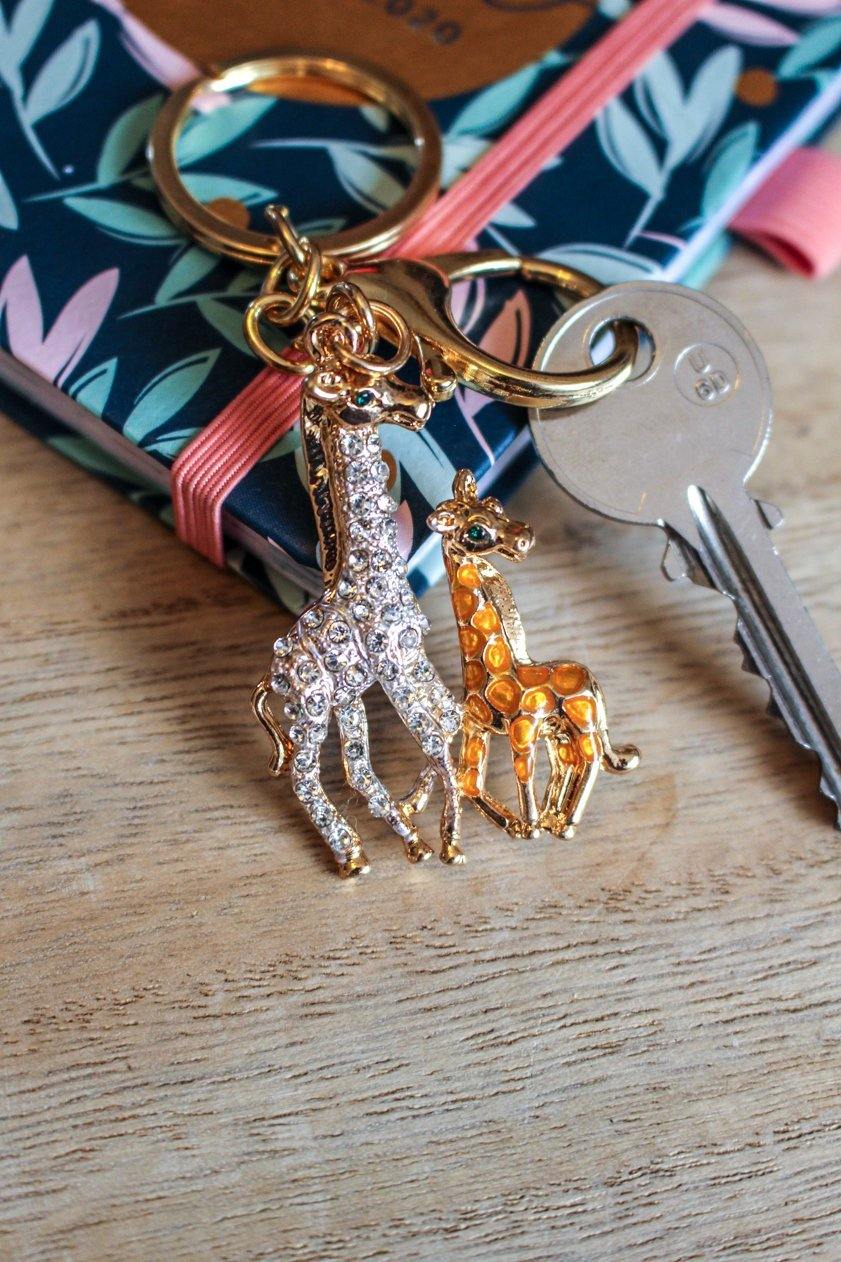 Giraffe Mom & Baby Keyring - Wildtouch - Wildtouch